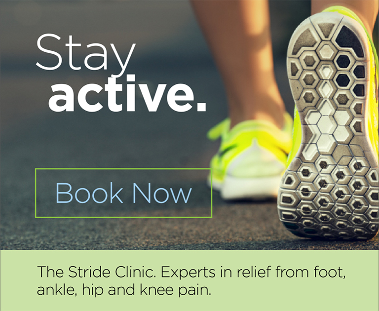 The Stride Clinic. Experts in relief from foot, ankle, hip and knee pain